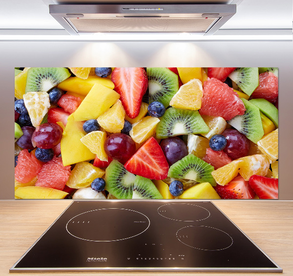 Glazen achterwand keuken Gesneden fruit