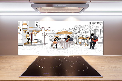 Spatplaat keuken Koffiehuis