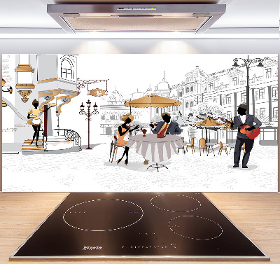 Spatplaat keuken Koffiehuis