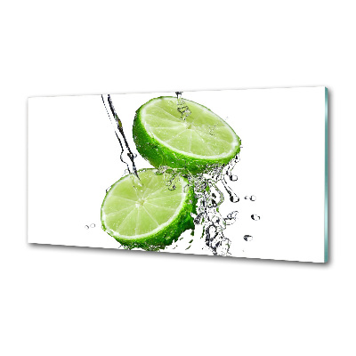 Spatscherm keuken Limoenen en water