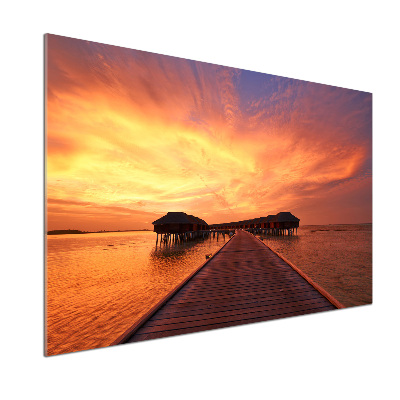 Achterwand keuken Bungalows op de Malediven