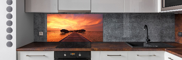 Achterwand keuken Bungalows op de Malediven