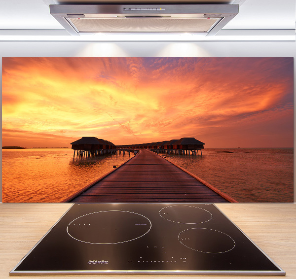 Achterwand keuken Bungalows op de Malediven