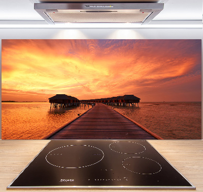 Achterwand keuken Bungalows op de Malediven