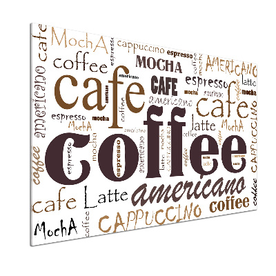 Glazen achterwand keuken Koffie