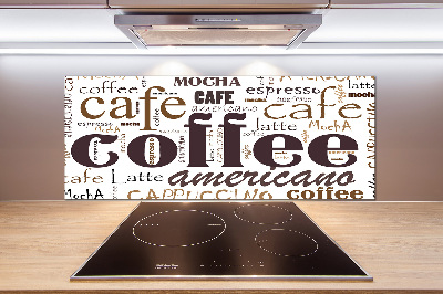 Glazen achterwand keuken Koffie