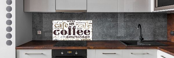 Glazen achterwand keuken Koffie