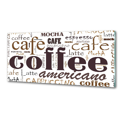 Glazen achterwand keuken Koffie