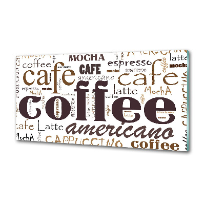 Glazen achterwand keuken Koffie