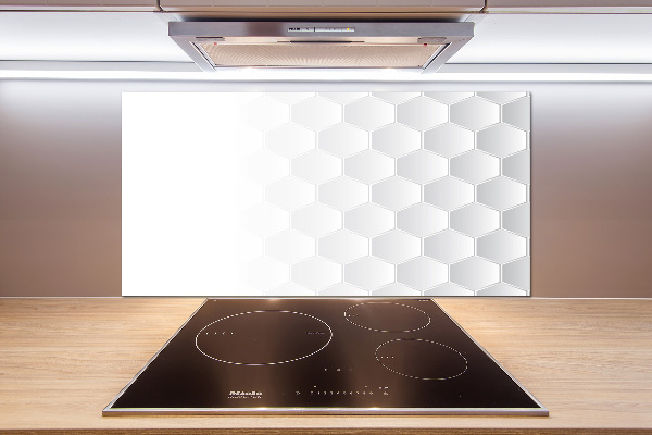 Glazen achterwand keuken Achtergrond met zeshoeken