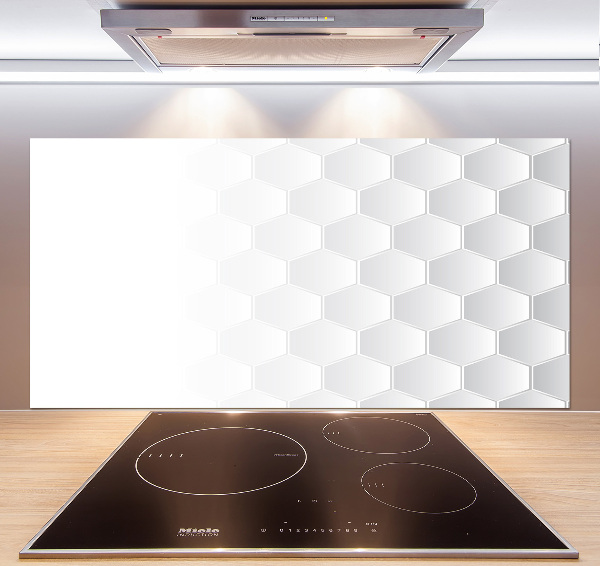 Glazen achterwand keuken Achtergrond met zeshoeken