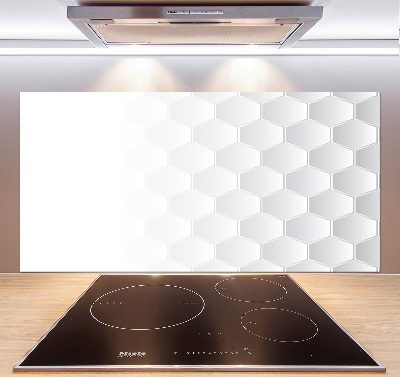 Glazen achterwand keuken Achtergrond met zeshoeken