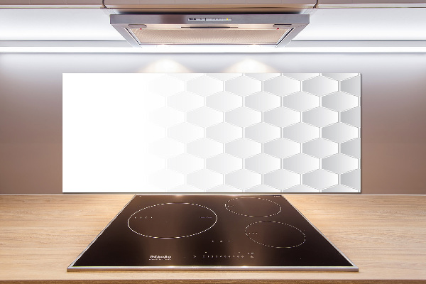 Glazen achterwand keuken Achtergrond met zeshoeken