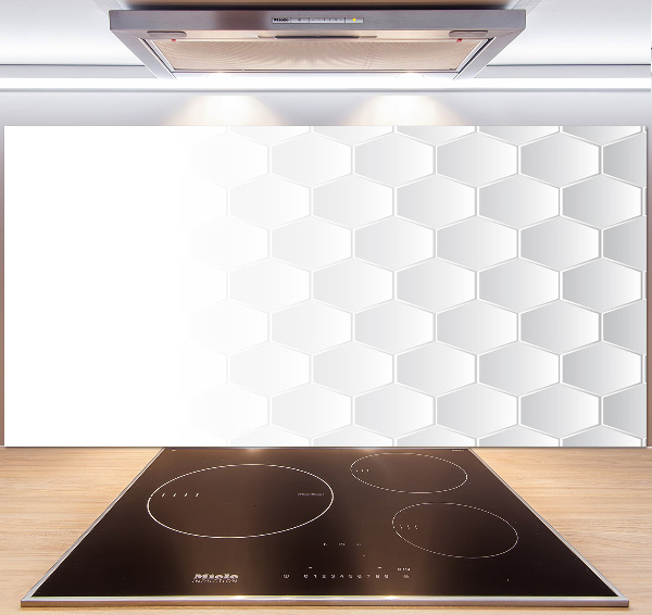 Glazen achterwand keuken Achtergrond met zeshoeken