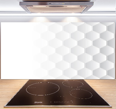 Glazen achterwand keuken Achtergrond met zeshoeken
