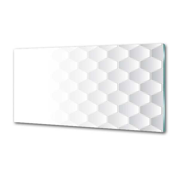 Glazen achterwand keuken Achtergrond met zeshoeken