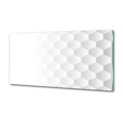 Glazen achterwand keuken Achtergrond met zeshoeken