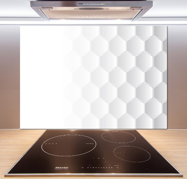 Glazen achterwand keuken Achtergrond met zeshoeken