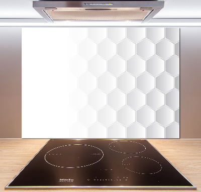 Glazen achterwand keuken Achtergrond met zeshoeken