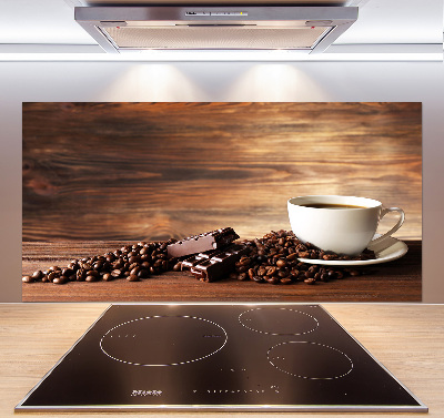 Glazen achterwand keuken Koffie en chocolade