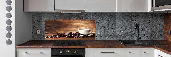Glazen achterwand keuken Koffie en chocolade