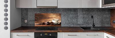 Glazen achterwand keuken Koffie en chocolade