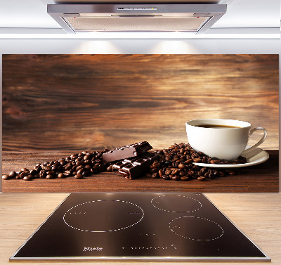 Glazen achterwand keuken Koffie en chocolade