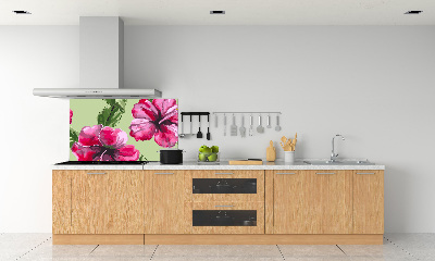 Achterwand keuken Hawaiiaanse bloemen