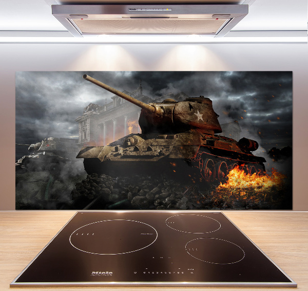 Glazen achterwand keuken Tank