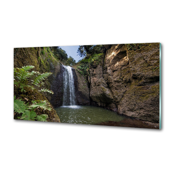 Glazen achterwand keuken Waterval op Sardinië