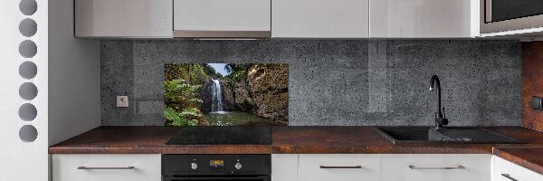 Glazen achterwand keuken Waterval op Sardinië