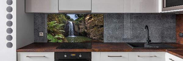 Glazen achterwand keuken Waterval op Sardinië