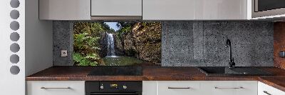 Glazen achterwand keuken Waterval op Sardinië