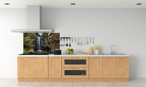 Glazen achterwand keuken Waterval op Sardinië