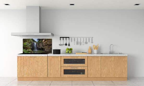Glazen achterwand keuken Waterval op Sardinië