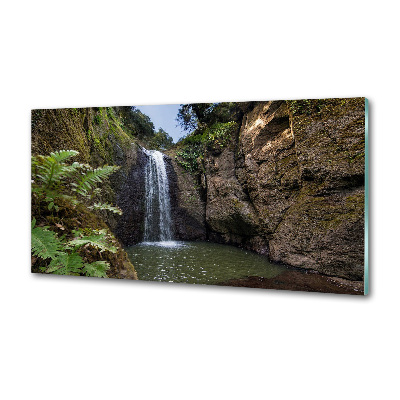 Glazen achterwand keuken Waterval op Sardinië