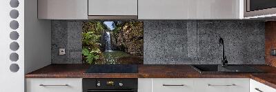 Glazen achterwand keuken Waterval op Sardinië