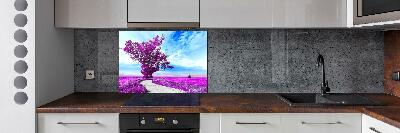 Achterwand keuken Boom en pad