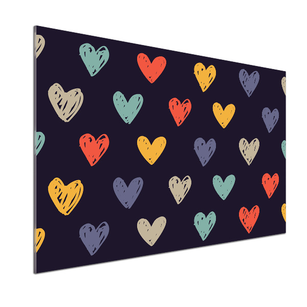 Achterwand keuken Kleurrijke harten