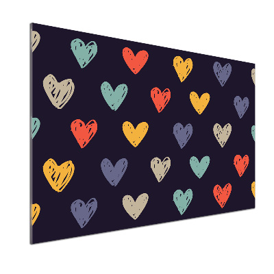 Achterwand keuken Kleurrijke harten