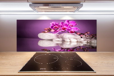 Spatscherm keuken Roze orchidee