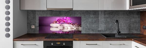 Spatscherm keuken Roze orchidee
