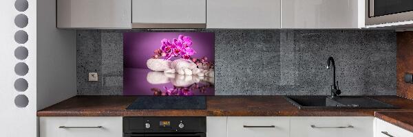 Spatscherm keuken Roze orchidee