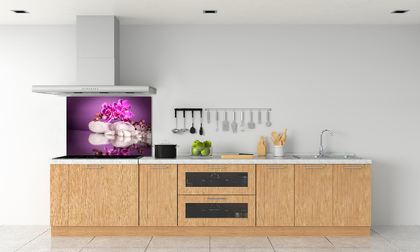 Spatscherm keuken Roze orchidee