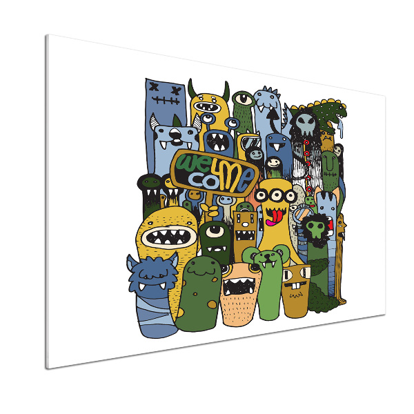 Keuken achterwand Gekke monsters