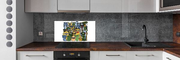 Keuken achterwand Gekke monsters