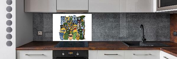 Keuken achterwand Gekke monsters