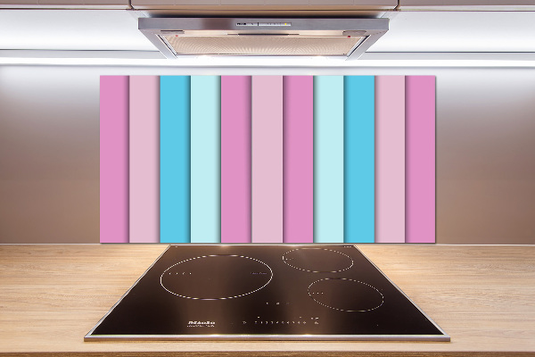 Glazen achterwand keuken Kleurrijke strepen
