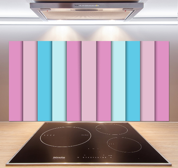 Glazen achterwand keuken Kleurrijke strepen