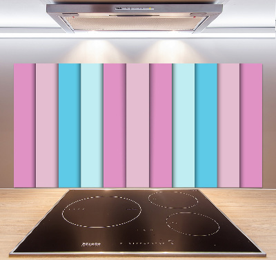 Glazen achterwand keuken Kleurrijke strepen